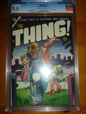 CGC 90 THE THING 16  INJURY TO EYE PANEL  HORROR  GOLDEN AGE  