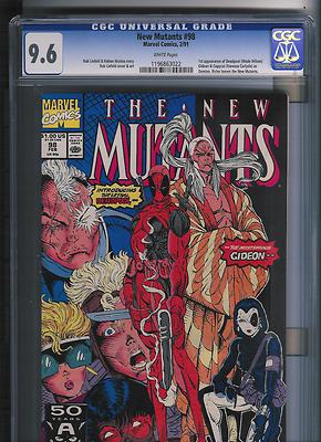 New Mutants  98 CGC 96  White Pages  UnRestored