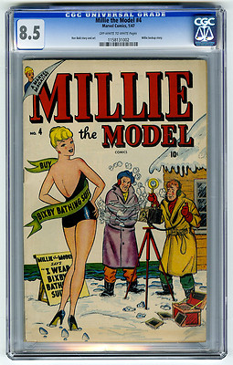 Millie the Model 4 CGC 85 Willie Backup Story Marvel Golden Age Comic Good Girl