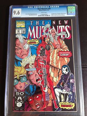 The New Mutants 98 CGC 96  Deadpool first appearance WHITE pages  291