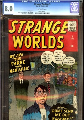 STRANGE WORLDS 5 CGC 80 HIGRADE COPYRARE ATLAS TITLEJACK KIRBY CVR