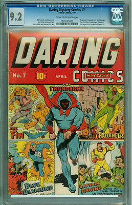 Daring Mystery 7 CGC 92 NM Timely 1941 Thunderer Near Mint Kirby Simon Everett