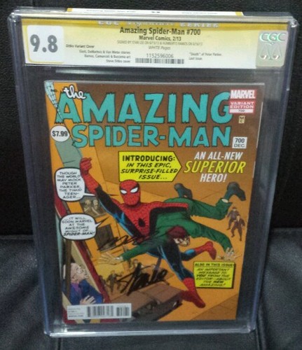 CGC 98 SS Amazing Spiderman 700 Steve DItko Variant Stan Lee  Humberto Ramos