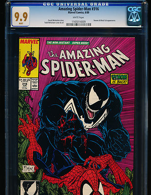 Amazing SpiderMan  316  CGC 99  McFarlane art  Venom app  WHITE  Pgs
