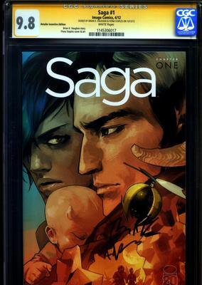 Saga 1 RRP CGC 98 SS Brian K Vaughan  Fiona Staples Image Diamond Retailer BKV