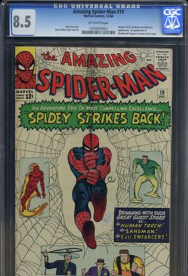 The Amazing Spiderman SpiderMan 19 Marvel Comics 1964 OFF WHITE Pages CGC 85