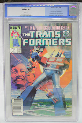 Transformers 1 1984 Marvel Comics CGC 98 white pages 
