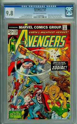 AVENGERS 120 CGC 98 1974 ZODIAC