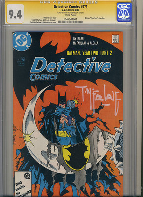 DETECTIVE COMICS 576 CGC SIGNATURE SERIES 94 TODD MCFARLANE YEAR TWO STORYLINE