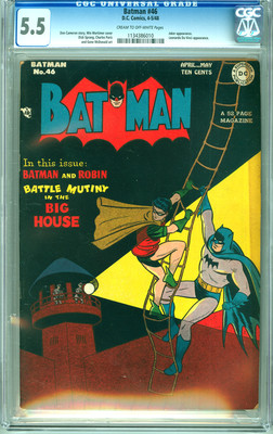 Batman 46 CGC 55 FN Joker appearance DC 1948