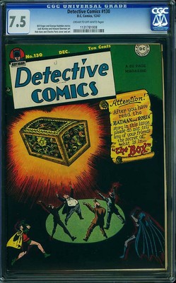 DETECTIVE COMICS 130 CGC VF 75  Very RARE Issue  Never Pressed  1947