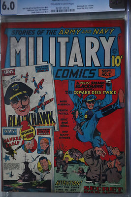 Military Comics 2 Blackhawk New Costumes  CGC 60