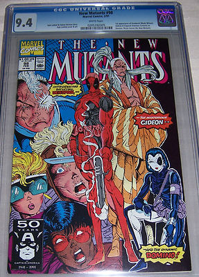 New Mutants 98 CGC 94 1st Deadpool No reserve Marvel comics 