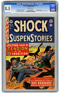 Shock Suspenstories 9 CGC 85 Pre Code Horror Injury to Eye Wood EC Golden Age