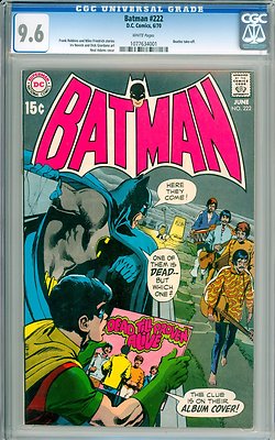 Batman 222 CGC 96 WP Beatles Take Off DC Comics Super Nice Copy