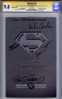 SUPERMAN 75 CGC 98 SS SIMONSON JON BOGDANOVE JURGENS ORDWAY  MIKE CARLIN