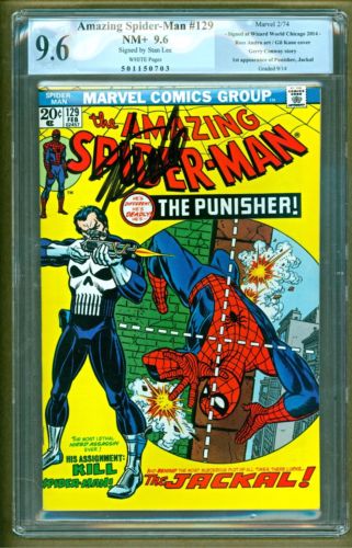 Amazing SpiderMan 129 1974 Marvel 1st appearance Punisher CGC PGX 96 SIGNED