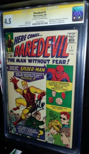 DAREDEVIL 1 CGC 45  SIGNATURE SERIES  STAN LEE    SALE