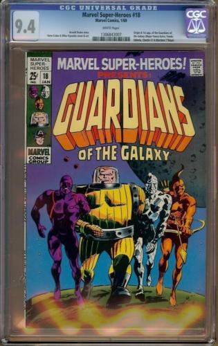 Marvel SuperHeroes 18 CGC 94 White Pages  1st Guardians of the Galaxy