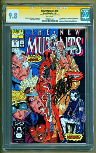 New Mutants 98 1991 Marvel 1st app Deadpool SIGNED Rob Liefeld Stan Lee CGC 98