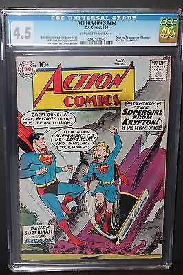 Action Comics 252 Very Nice OWW Origin  1st App Supergirl DC 1959 CGC 45