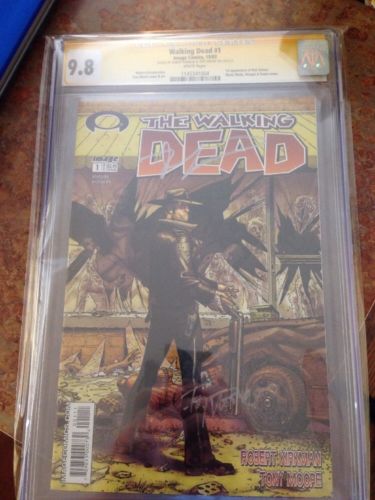 Walking Dead 1 CGC 98 Signed By Kirkman AND Moore First Print