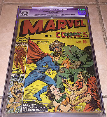 Marvel Mystery Comics 8 CGC 45 CreamOffWhite Pages