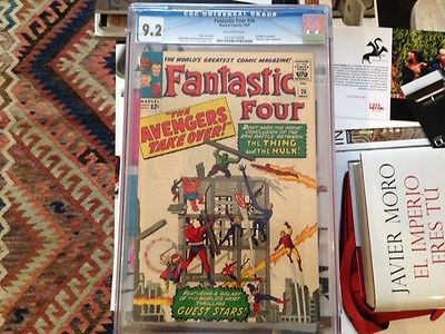 Fantastic Four 26 May 1964 Marvel CGC 92 NM Avengers Crossover