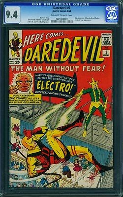 DAREDEVIL 2 CGC 94  OWW PAGES  2ND DAREDEVIL