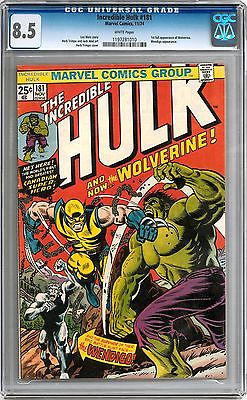 Incredible Hulk 181 CGC 85 W 1st Full appearance of Wolverine Wendigo