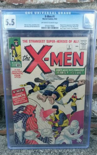 The XMen 1 CGC 55 OWW pgs Silver age holy grail WOW No reserve