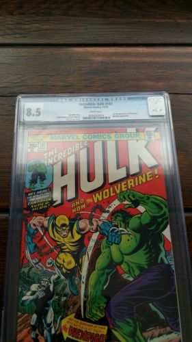 INCREDIBLE HULK 181 1974CGC GRADED 85 Bright White pages  1st WOLVERINE 