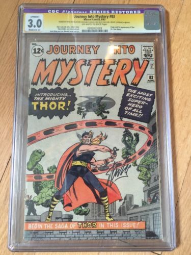 Thor Journey into Mystery 83 CGC 30 SS Lee Lieber 1st appearance Kirby OWW