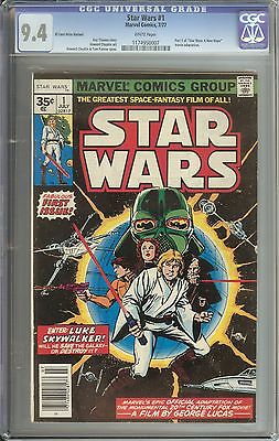 STAR WARS 1 CGC 94 WHITE PAGES  35 CENT PRICE VARIANT