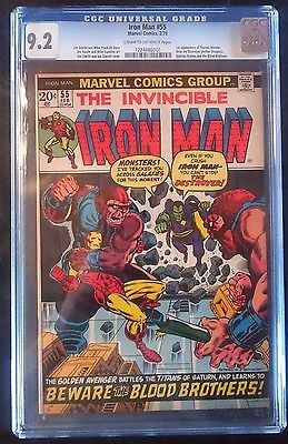 Marvel Iron Man 55 CGC 92 First Appearance of Thanos Infinity War Movie 2016