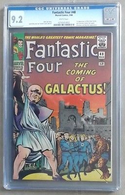 Fantastic Four 48 CGC92 WHITE PAGES KEY ISSUE 1st app SILVER SURFER  GALACTUS