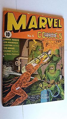 Marvel Mystery Comics 5 1940 Not CGC 2nd Human Torch Cover RARE GRAIL ONLY 1