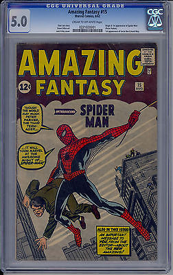 Amazing Fantasy 15 CGC 50 1st Spider Man WOW