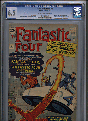 Fantastic Four 3 Mar 1962 Marvel CGC 65 1st Miracle Man 1st FF in costumes