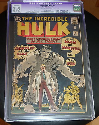 Hulk 1 CGC 25 Marvel 1962 Incredible  NO RESERVE