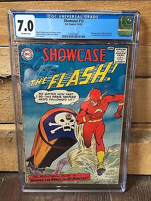 SHOWCASE 13 CGC 70 FNVF 3RD APP OF SILVER AGE FLASH ID 7059