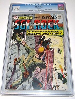 SHOWCASE 45 CGC 96 NM WHITE PAGES ORIGIN SGT ROCK 1963 DC GRAIL HIGHEST