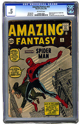 Amazing Fantasy 15  CGC Graded  5 Marvel Comics SpiderMan 862   OFFWHITE