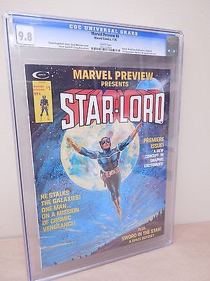 Marvel Preview 4 STARLORD 1st Appearance Origin 98 NMM CGC 1976 White Pages