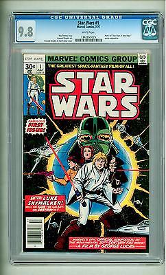 STAR WARS 1 CGC 98 1977 FIRST PRINTING WHITE PAGES MARVEL COMICS ORIGINAL