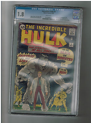 INCREDIBLE HULK V1 1 CGC Grade 18 Highly desired Silver Age classic