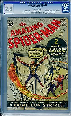 Amazing SpiderMan 1 25 CGC Silver Age Marvel  FIRST ISSUE