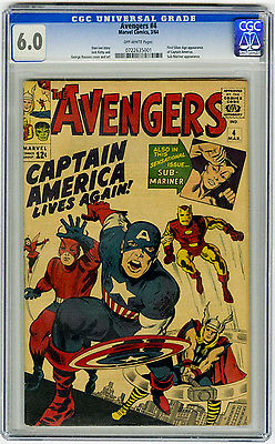 Avengers 4 CGC 60 Early Marvel Comics KEY 1st Silver Age Captain America