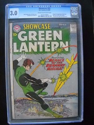 Showcase  22  1st Silver Age  Green Lantern CGC   30  DC comics  1959  JLA 