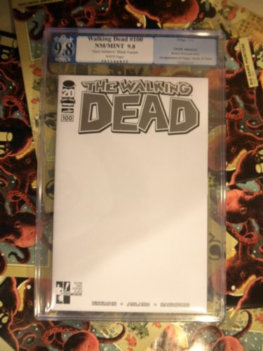 THE WALKING DEAD 100 PGX 98 HERO INITIATIVE BLANK VARIANT  KIRKMAN  not CGC